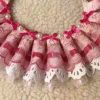 Retro Pink Lace Collars European Style Beads Handmade Cat/Dog Necklace 8.2-11.2"