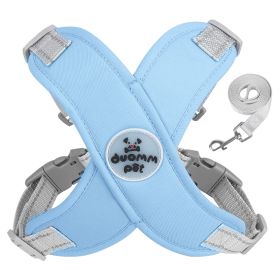 Pet Dog Breathable Chest Strap Reflective Hand Holding Rope (Option: Blue-S)