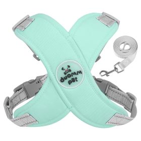 Pet Dog Breathable Chest Strap Reflective Hand Holding Rope (Option: Green-S)