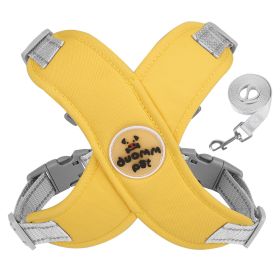 Pet Dog Breathable Chest Strap Reflective Hand Holding Rope (Option: Yellow-M)